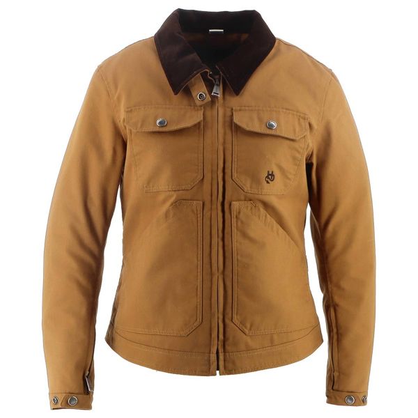 Motorradjacke Helstons Oregon Lady Baumwolle Canvas Kraft