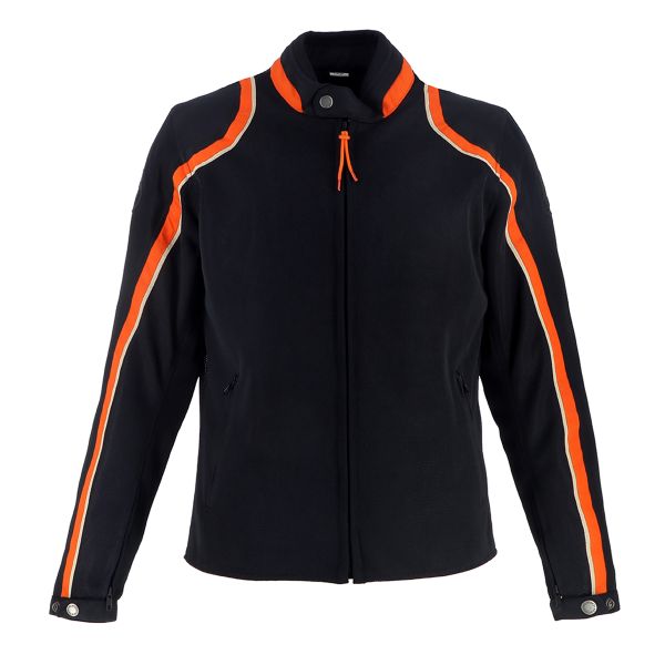 Motorradjacke Helstons Phoenix Air Mesh Schwarz Orange Beige