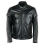 Motorradjacke Helstons Race Leather Rag Black