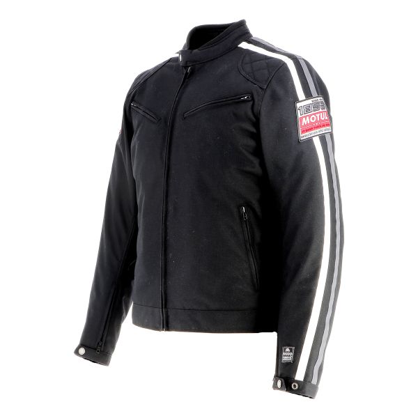 Motorradjacke Helstons Racing Motul Black White Motorradjacke Helstons Racing Motul Black White