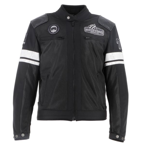 Motorradjacke Helstons Revolte Air Mesh Leather Black Motorradjacke Helstons Revolte Air Mesh Leather Black