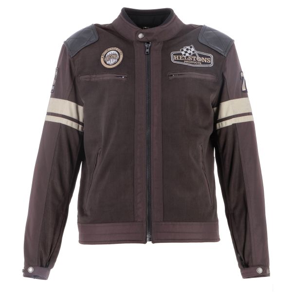 Motorradjacke Helstons Revolte Air Mesh Leather Brown Motorradjacke Helstons Revolte Air Mesh Leather Brown