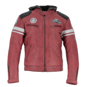 Motorradjacke Helstons Riposte Leather Buffalo Red