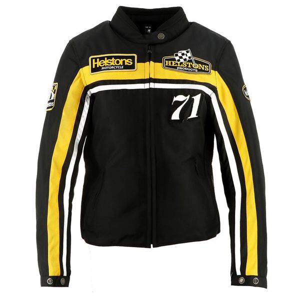 Motorradjacke Helstons Sturgis Black White Yellow Motorradjacke Helstons Sturgis Black White Yellow