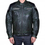 Motorradjacke Helstons Trevor Leather Rag Green Black