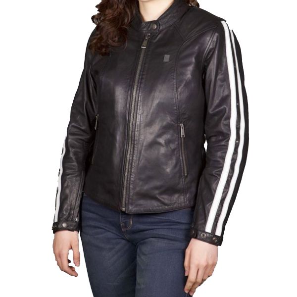 Motorradjacke Helstons Victoria Leather Black Motorradjacke Helstons Victoria Leather Black
