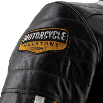 Helstons Vulcan Leather Rag Black Gelb