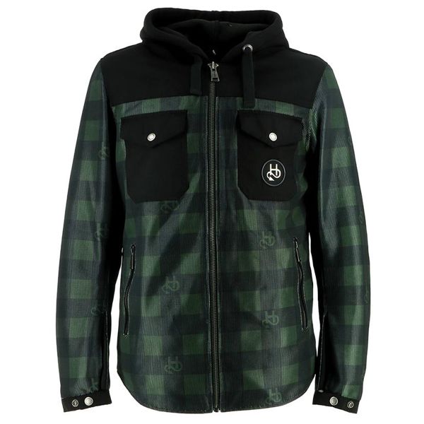 Motorradjacke Helstons Wood Air Black Green