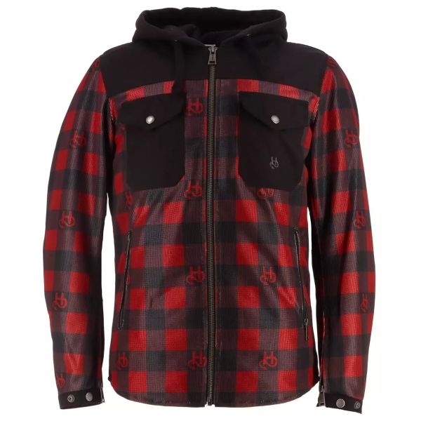 Motorradjacke Helstons Wood Air Black Red