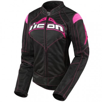 Motorradjacke ICON Contra Black Pink