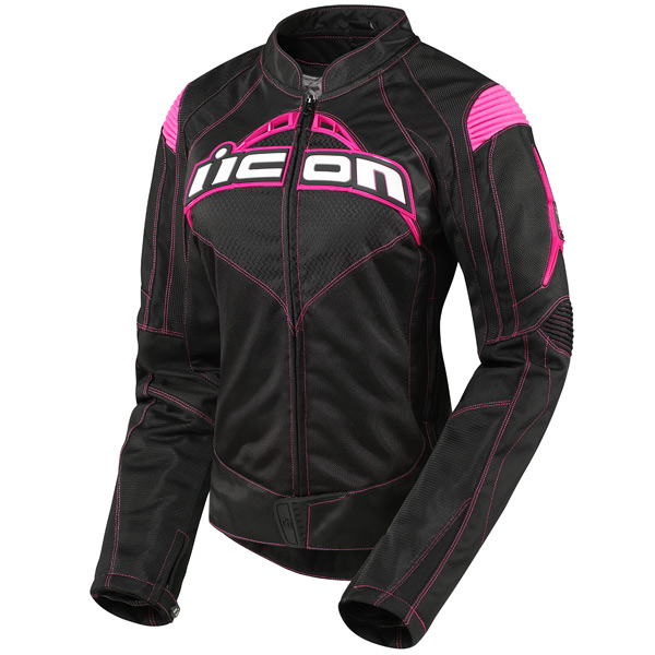 Motorradjacke ICON Contra Black Pink