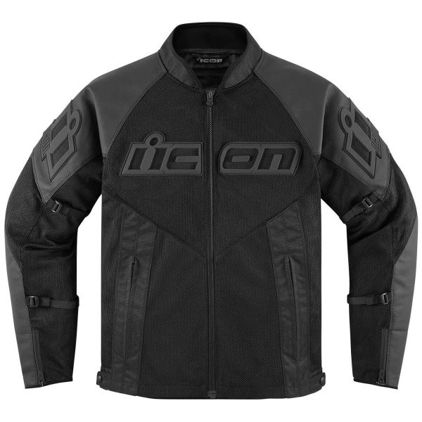 Motorradjacke ICON Mesh AF Leather Black