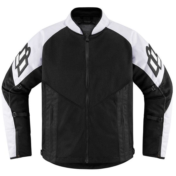 Motorradjacke ICON Mesh AF White Black Motorradjacke ICON Mesh AF White Black