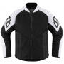 Motorradjacke ICON Mesh AF White Black