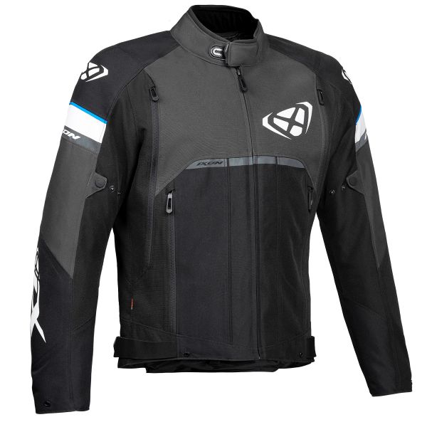 Motorradjacke Ixon Allroad Black Anthracite Blue