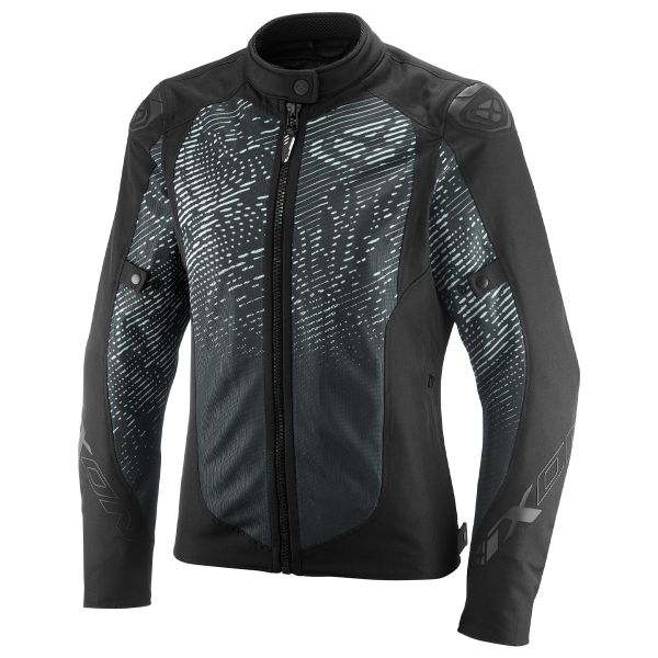 Motorradjacke Ixon Artemis Black White