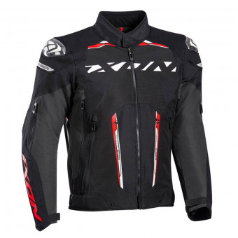 Motorradjacke Ixon Blaster Black White Red