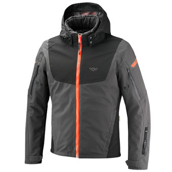 Motorradjacke Ixon Burning Anthracite Black Bright Red