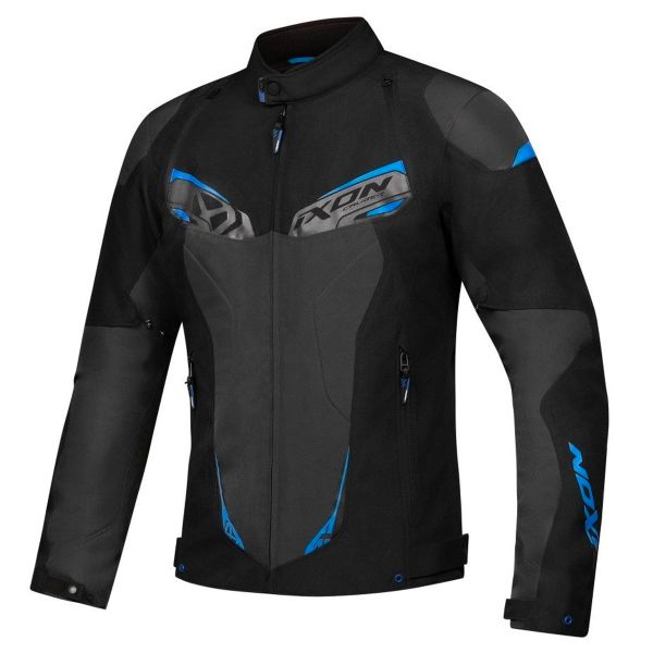 Motorradjacke Ixon Caliber Black Anthracite Blue