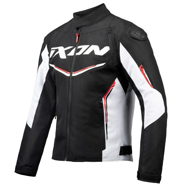 Motorradjacke Ixon Cordolo Black White Red