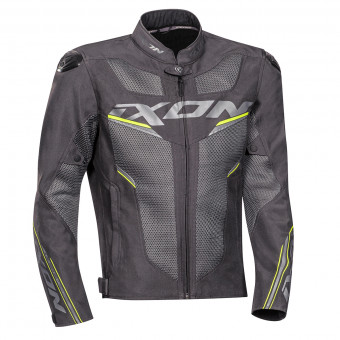 Motorradjacke Ixon Draco Anthracite Grey Bright Yellow