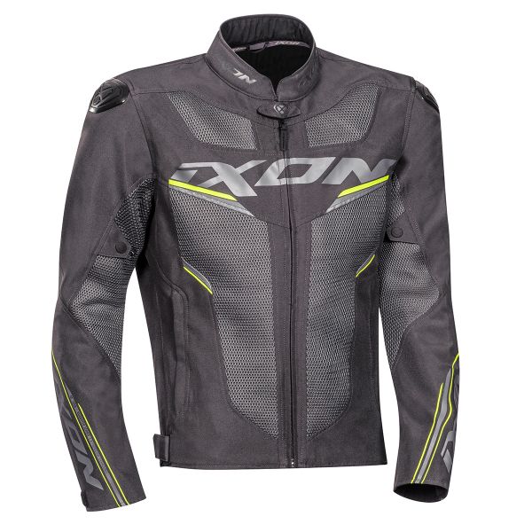 Motorradjacke Ixon Draco Anthracite Grey Bright Yellow Motorradjacke Ixon Draco Anthracite Grey Bright Yellow