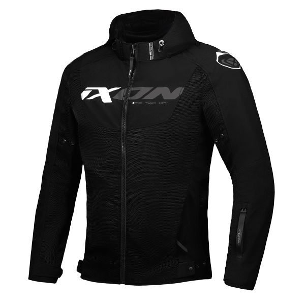 Motorradjacke Ixon Fierce Black Grey White Motorradjacke Ixon Fierce Black Grey White