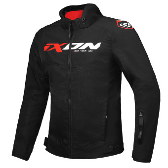 Motorradjacke Ixon Fierce Black White Red