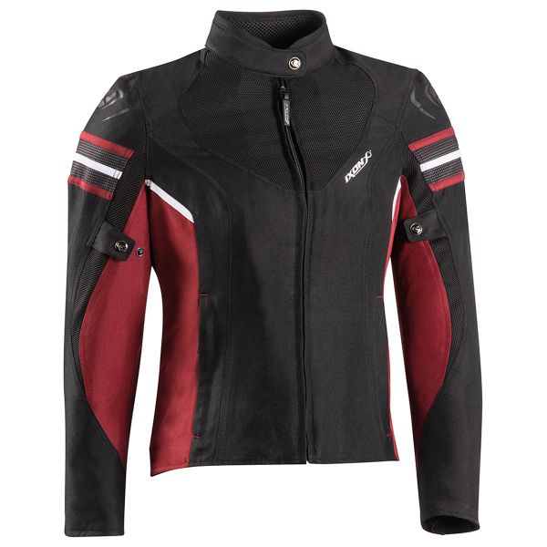 Motorradjacke Ixon Ilana Evo Black Burgundy