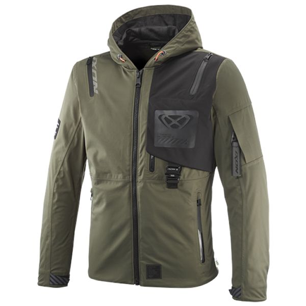 Motorradjacke Ixon M-Quarter Khaki Black Motorradjacke Ixon M-Quarter Khaki Black