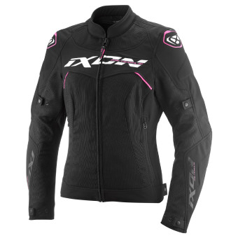 Motorradjacke Ixon Meteor 31 Lady Schwarz Weiß Pink