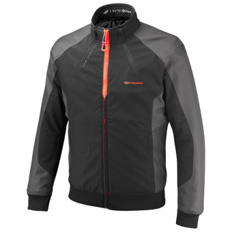 Motorradjacke Ixon Siwa Black Anthracite Bright Red
