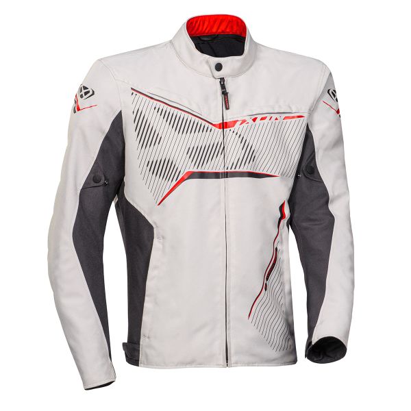 Motorradjacke Ixon Slash Light Grey Anthracite Red Motorradjacke Ixon Slash Light Grey Anthracite Red
