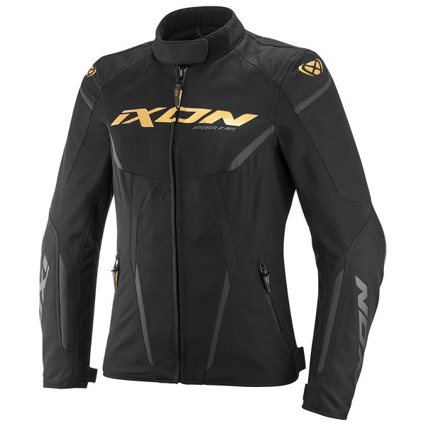 Motorradjacke Ixon Striker 2 Air WP Lady Black Gold Motorradjacke Ixon Striker 2 Air WP Lady Black Gold