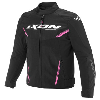 Motorradjacke Ixon Striker 2 Kid Black Bright Pink