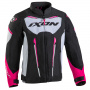 Motorradjacke Ixon Striker Air K L Black White Fuchsia