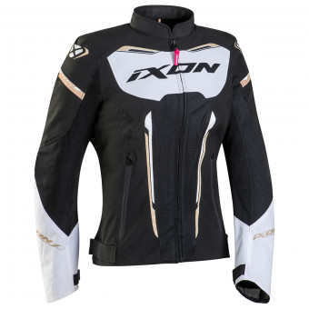 Motorradjacke Ixon Striker Air LD Black White Gold