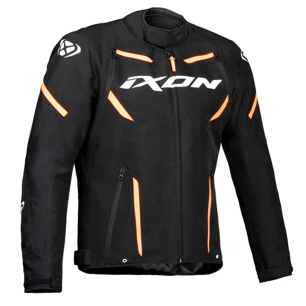 Motorradjacke Ixon Striker Black White Orange