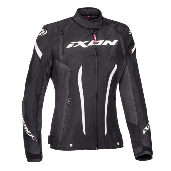 Motorradjacke Ixon Striker Lady Black White CE