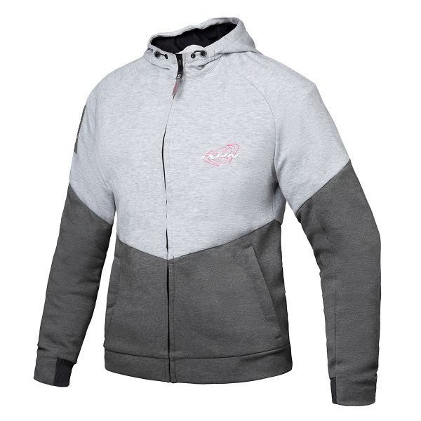 Motorradjacke Ixon Touchdown Lady Grey Silver Fuchsia