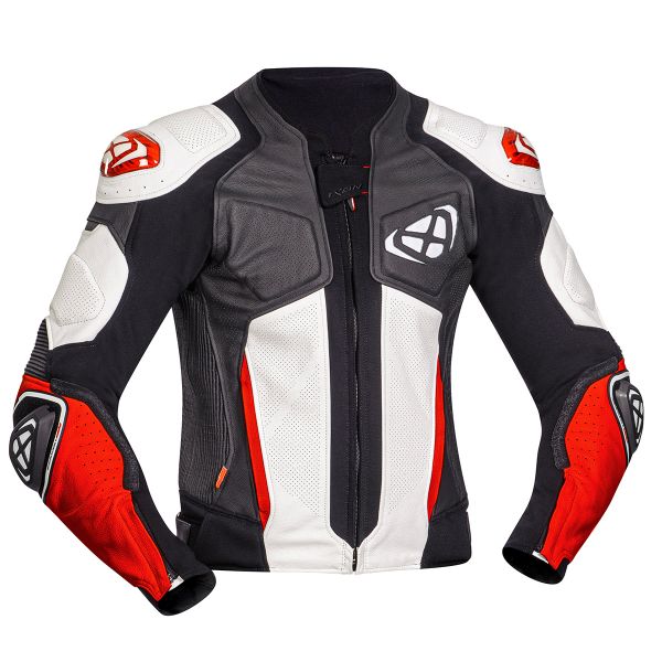 Motorradjacke Ixon Vendetta Jacket Evo Black White Red