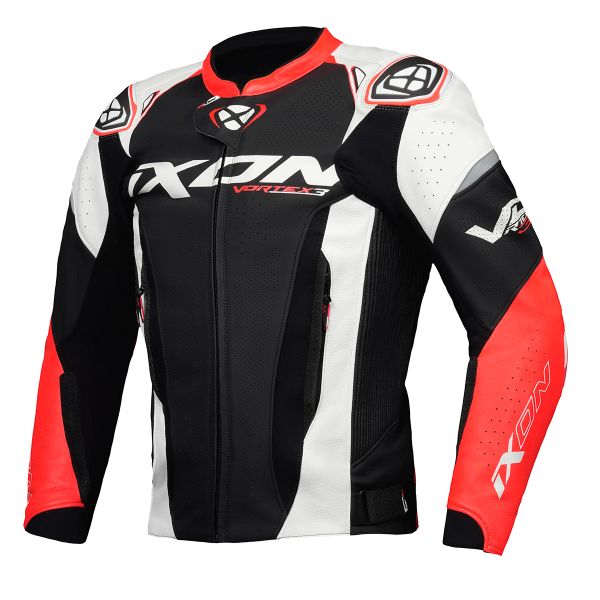 Motorradjacke Ixon Vortex 3 Jacket Black White Red Motorradjacke Ixon Vortex 3 Jacket Black White Red