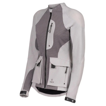 Motorradjacke Knox Armoured Womens Tor Armoured Shirt Light Grey