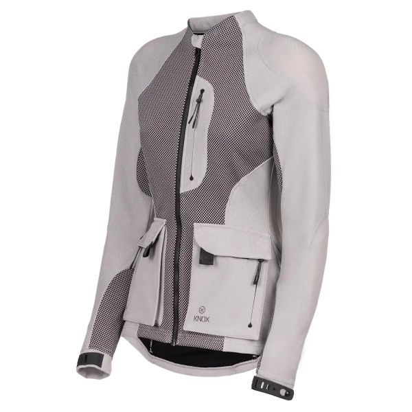 Motorradjacke Knox Armoured Womens Tor Armoured Shirt Light Grey