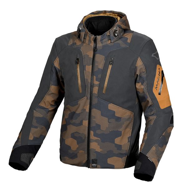 Motorradjacke Macna Angle Brown Grey