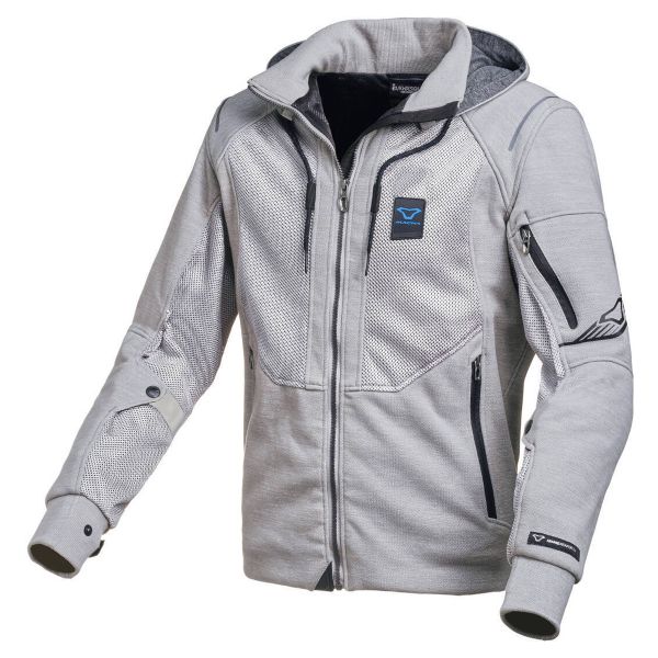 Motorradjacke Macna Breeze Light Grey