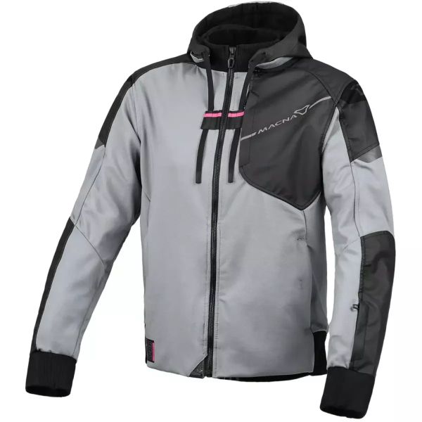 Motorradjacke Macna Distec Woman Grey Black