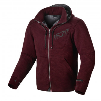Motorradjacke Macna District Hoodie Burgundy