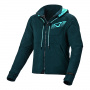 Motorradjacke Macna District Hoodie Lady Blue