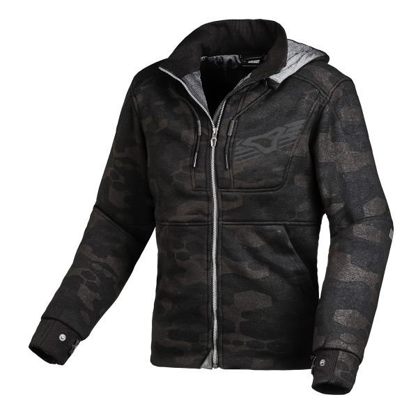 Motorradjacke Macna District Hoodie Lady Grey Print Motorradjacke Macna District Hoodie Lady Grey Print